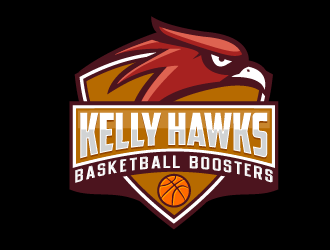 Kelly Hawks Basketball Boosters logo design by Ultimatum