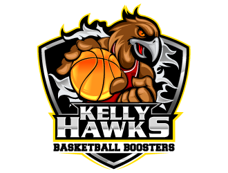 Kelly Hawks Basketball Boosters logo design by Suvendu