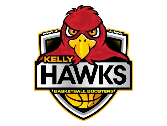 Kelly Hawks Basketball Boosters logo design by Suvendu
