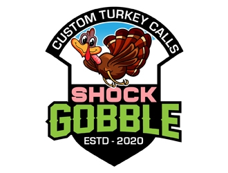 Shock Gobble Custom Turkey Calls  logo design by DreamLogoDesign