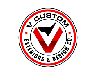 V Custom Exteriors & Design Co. logo design by AamirKhan