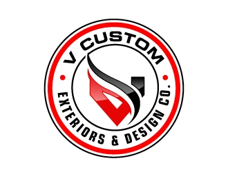 V Custom Exteriors & Design Co. logo design by AamirKhan