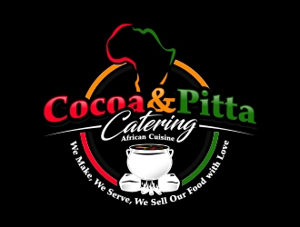 Cocoa & Pitta Catering (African Cuisine) logo design by Eliben