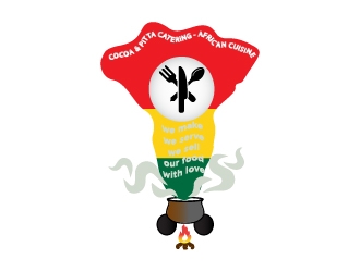 Cocoa & Pitta Catering (African Cuisine) logo design by Moon