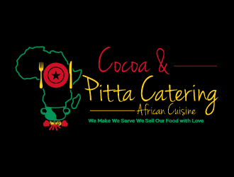 Cocoa & Pitta Catering (African Cuisine) logo design by Gwerth