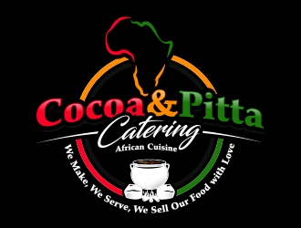 Cocoa & Pitta Catering (African Cuisine) logo design by Eliben