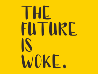 THE FUTURE IS WOKE. logo design by Greenlight