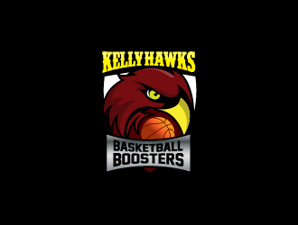 Kelly Hawks Basketball Boosters logo design by Donadell