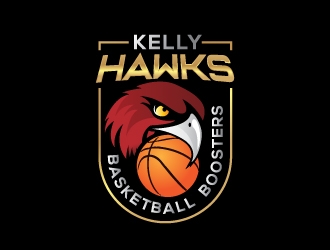 Kelly Hawks Basketball Boosters logo design by dshineart