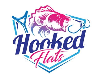 Hooked Flats logo design by MAXR