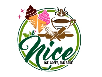 NIce (Ice, coffe, and Bake) logo design by AamirKhan