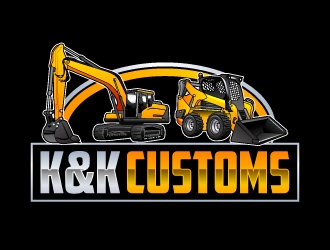 K&K Customs logo design by uttam