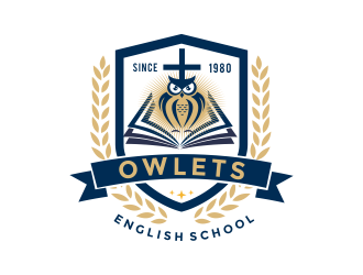 Owlets English School logo design by aldesign