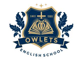 Owlets English School logo design by aldesign