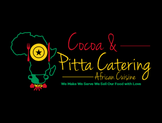Cocoa & Pitta Catering (African Cuisine) logo design by Gwerth