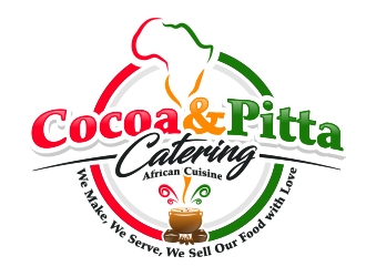 Cocoa & Pitta Catering (African Cuisine) logo design by Eliben