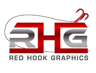 Red hook graphics logo design by LogoInvent