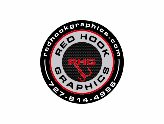 Red hook graphics logo design by Renaker