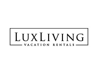 LuxLiving Vacation Rentals logo design by Lovoos