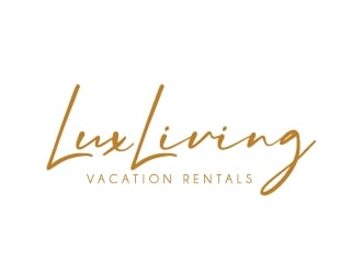 LuxLiving Vacation Rentals logo design by AamirKhan