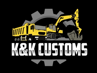 K&K Customs logo design by AamirKhan