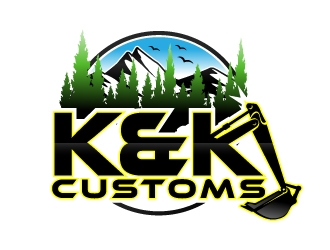 K&K Customs logo design by Suvendu