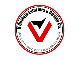 V Custom Exteriors & Design Co. logo design by AamirKhan