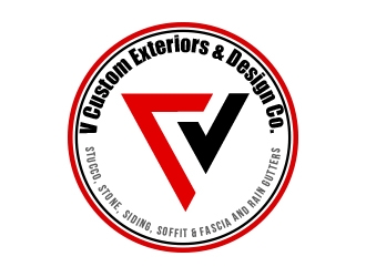 V Custom Exteriors & Design Co. logo design by AamirKhan