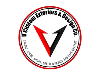V Custom Exteriors & Design Co. logo design by AamirKhan