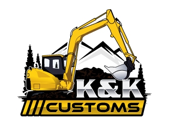 K&K Customs logo design by Suvendu