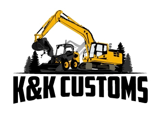 K&K Customs logo design by AamirKhan