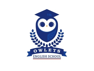 Owlets English School logo design by forevera