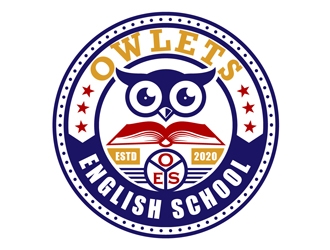 Owlets English School logo design by DreamLogoDesign