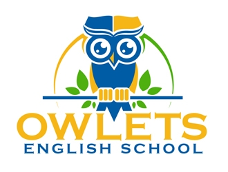 Owlets English School logo design by DreamLogoDesign