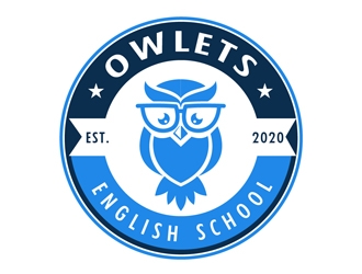 Owlets English School logo design by DreamLogoDesign