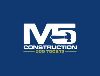M5 Construction  logo design by Mahrein