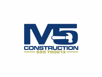 M5 Construction  logo design by Mahrein
