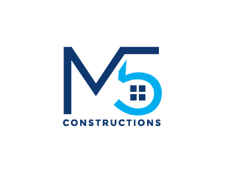 M5 Construction  logo design by Andri