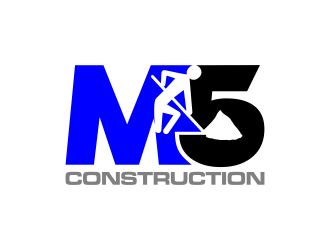 M5 Construction  logo design by DeyXyner