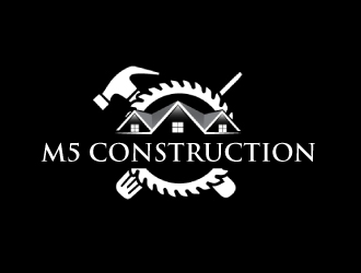M5 Construction  logo design by AamirKhan