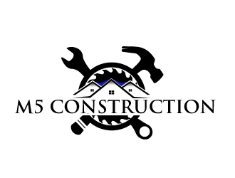 M5 Construction  logo design by AamirKhan