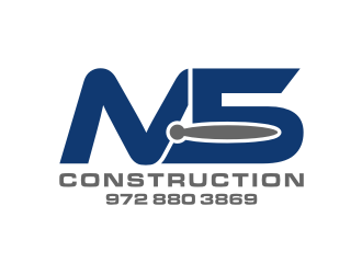 M5 Construction  logo design by Franky.