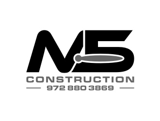 M5 Construction  logo design by Franky.