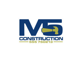M5 Construction  logo design by Mahrein