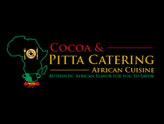 Cocoa & Pitta Catering (African Cuisine) logo design by Gwerth