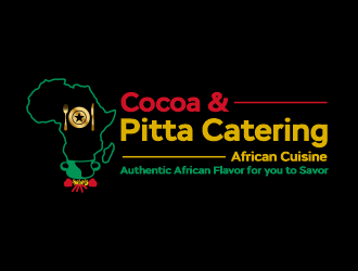 Cocoa & Pitta Catering (African Cuisine) logo design by Gwerth
