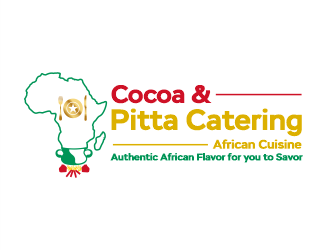 Cocoa & Pitta Catering (African Cuisine) logo design by Gwerth