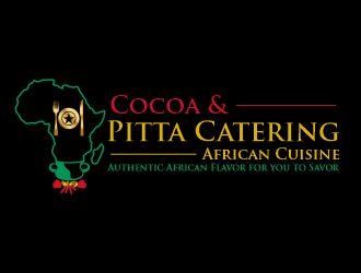 Cocoa & Pitta Catering (African Cuisine) logo design by Gwerth