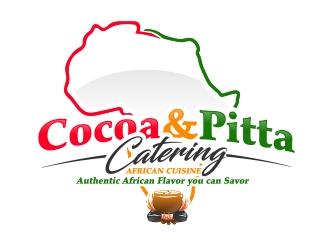 Cocoa & Pitta Catering (African Cuisine) logo design by Eliben