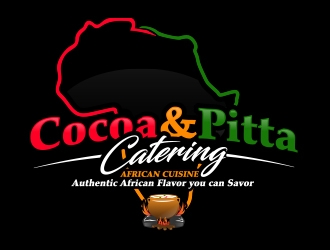 Cocoa & Pitta Catering (African Cuisine) logo design by Eliben